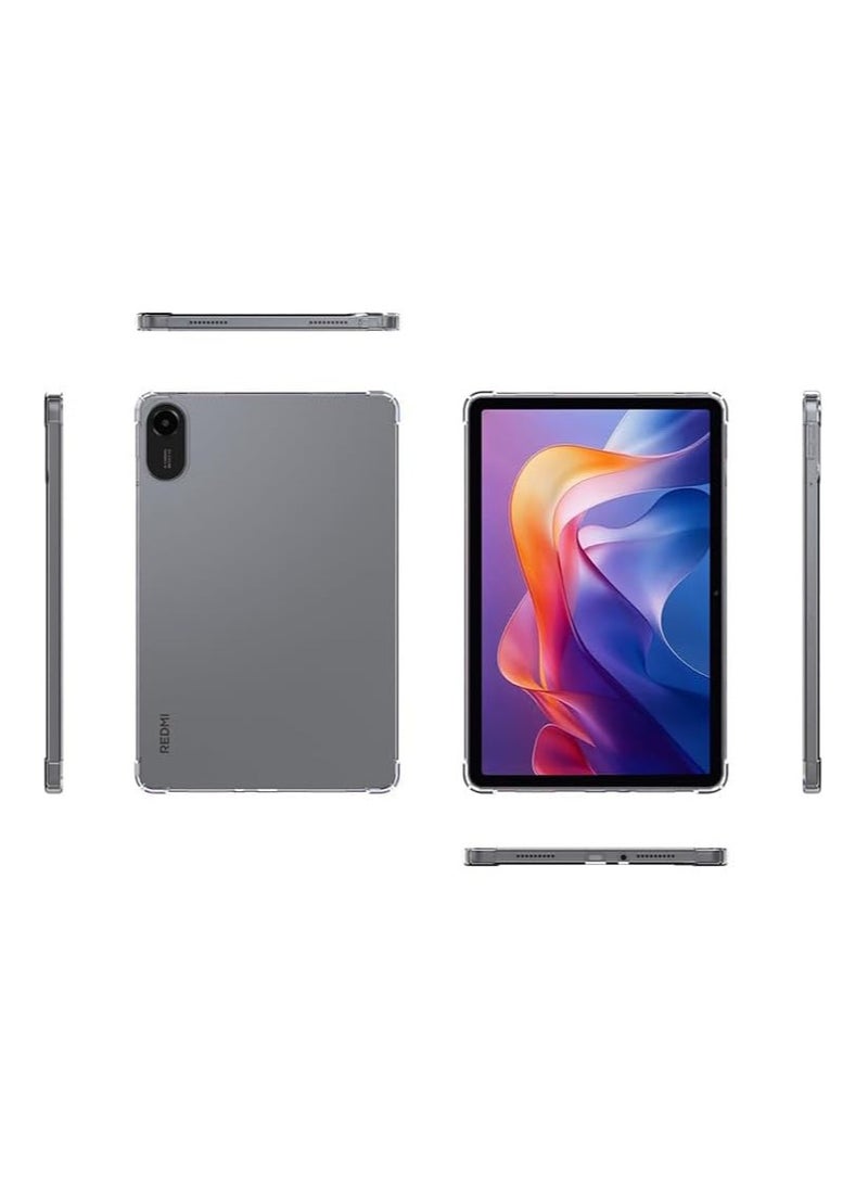 حافظة شفافة متوافقة مع جهاز Redmi Pad 2 (11 بوصة) 2025 - حماية مرنة ناعمة ودائمة من السيليكون المطاطي TPU للجزء الخلفي - Image 4